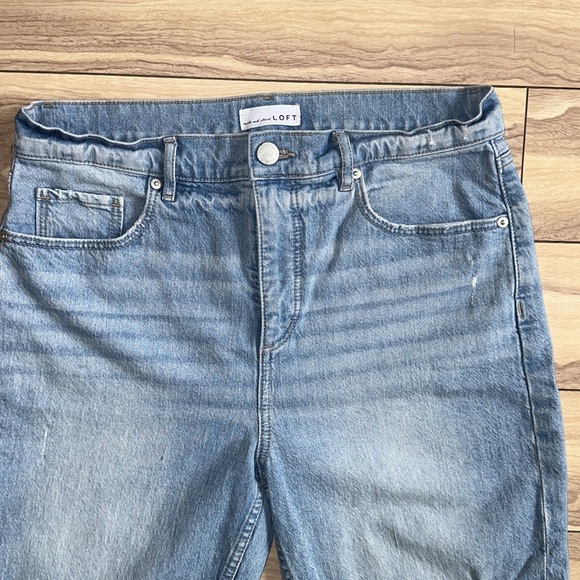 LOFT High Waist Straight Crop Jeans - Picture 4 of 6